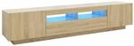 Tv-schrank Mit Led-leuchten Sonoma-eiche 200x35x40 Cm - Vidaxl
