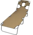 Vidaxl - Sonnenliege Klappbar Kopfkissen Verstellbare R&uuml;ckenlehne Taupe