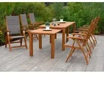 Acapulco Set 7tlg 6 Sessel Flex Tisch 185/370x90/73cm