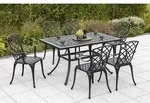 Rhodos Set 7tlg 6 Sessel Tisch 140x80cm Aluminium