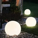 3er Set Led Solar Kugel Lampen Terrassen Steck Strahler Garten Au&szlig;en Beleuchtung