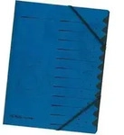 Ordnungsmappe Qualitiy Din A4 355g/m2 Karton Farbe: Blau Farbe Des F&auml;cherblocks: