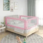 Kleinkind-bettschutzgitter Rosa 120x25 Cm Stoff Vidaxl
