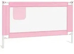 Kleinkind-bettschutzgitter Rosa 140x25 Cm Stoff Vidaxl