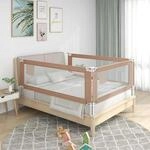 Sicherheitsbarriere F&uuml;r Kinderbett Taupe 160x25 Cm Stoff