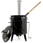 Emaillierte Gulaschkanone Mit Deckel, Kessel 17l Und Pfanne - Bbq-toro