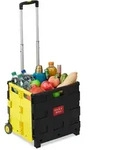 Relaxdays Einkaufstrolley Klappbar, Teleskop-griff, 2 Gummi Rollen, Bis 35 Kg,