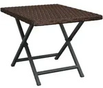 Klapptisch Braun 45x35x32 Cm Poly Rattan Vidaxl