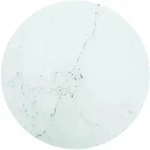 Tischplatte Wei&szlig; &Oslash;70x0,8 Cm Hartglas In Marmoroptik Vidaxl