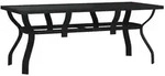Gartentisch Schwarz 180x80x70 Cm Stahl Und Glas - Vidaxl