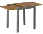 Balkonausziehtisch 65(130)x65cm Alu/akazie