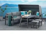 Mandalika Garden Dining-ecklounge 'sheffield' 3in1, Inkl. Flexibel Montierbares