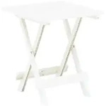 Vidaxl Folding Garden Table White 45x43x50 Cm Plastic