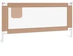 Kleinkind-bettschutzgitter Taupe 190x25 Cm Stoff Vidaxl