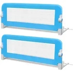 Kleinkind Bettschutzgitter 2 Stk. Blau 102x42 Cm Vidaxl