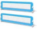 Kleinkind Bettschutzgitter 2 St&uuml;ck Blau 150 X 42 Cm Vidaxl
