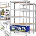 2x Monzana&reg; Schwerlastregal 170x75x30cm 350kg 5 Mdf-platten Regal Lagerregal