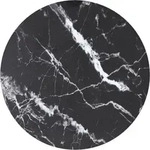 Tischplatte Schwarz &Oslash;30x0,8 Cm Hartglas In Marmoroptik Vidaxl