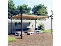 Pavillon Familienzelt mit Ausziehbarem Dach 4x3 m Taupe vidaXL