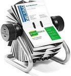 Durable 248123 Visifix Rollkartei, F&uuml;r 400 Visitenkarten, Register A-z, Silber