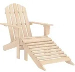 Vidaxl - Adirondack-gartenstuhl Mit Fu&szlig;teil Massivholz Tanne