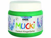 Mucki Funkel-Fingerfarbe Smaragdgrün 150 ml Kinderbasteln - Kreul