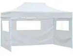 Vidaxl Foldable Patry Tent With 3 Sidewalls 291x413x315 Cm White
