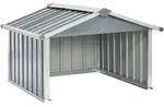Rasenm&auml;her Garage 92x97x63 Cm Verzinkter Stahl Grau Vidaxl