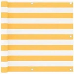 Balkon-sichtschutz Wei&szlig; Und Gelb 90x300 Cm Oxford-gewebe Vidaxl