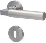 Alpertec - Bb-rosettengarnitur Solid 2 Edelstahl Silber Rund Beschl&auml;ge
