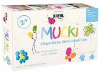 Kreul - Mucki Fingerfarbe für Glückskinder 6er Set 50 ml Fingerfarbe