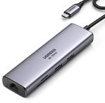 Usb-c-hub-adapter Mit Usb-a, Hdmi, Rj45, Sd- Und Tf-kartenleser Sowie Usb-c Pd 100w