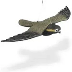 Relaxdays - Vogelschreck Falke, Fliegender Greifvogel Als Vogelscheuche, Raubvogel