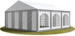 Festzelt Partyzelt 6x6 M Premium, Hochwertige Pvc Plane 750 N In Grau-wei&szlig; 100%