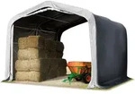 Weideunterstand 4x4 M Pvc Plane 850n Lagerzelt Unterstand Grau F&uuml;r Erduntergrund