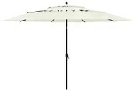 Sonnenschirm Mit Aluminium-mast 3-lagig Sandfarbe 3,5 M Vidaxl