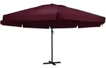 Sonnenschirm Mit Aluminium-mast 600 Cm Bordeauxrot Vidaxl