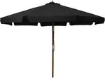 Vidaxl Outdoor Parasol With Wooden Pole 330 Cm Black