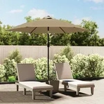 Vidaxl Outdoor Parasol With Metal Pole 300 Cm Taupe
