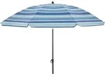 Sonnenschirm / Gartenschirm 'como 160', 160 X 203 Cm, Blau Gestreift, Bezug Aus 100 %