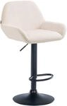 Barhocker Braga Samt Creme Schwarz