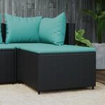 Gartenhocker Mit Kissen Schwarz Poly Rattan Vidaxl