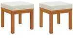 Gartenhocker Mit Kissen 2 Stk. 40x40x42 Cm Massivholz Akazie Vidaxl