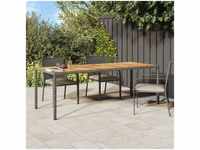Gartentisch,Terrassentisch Grau 250x100x75 cm Poly Rattan vidaXL