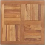 Tischplatte Massivholz Teak Quadratisch 80&times;80&times;2,5 Cm - Vidaxl