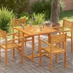 Tischplatte Massivholz Teak Quadratisch 90&times;90&times;2,5 Cm Vidaxl