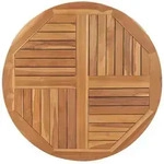 Tischplatte Massivholz Teak Rund 2,5 Cm 90 Cm - Vidaxl