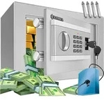 Elektr. Tresor Inkl. Batteriebox Elektronischer Safe 3x Doppelbolzenverriegelung