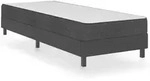 Boxspringbett Dunkelgrau Stoff 100x200 Cm Vidaxl