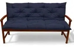 Bankauflage Flair Br Dunkelblau, 150x100x10cm - Beautissu